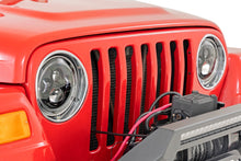 Load image into Gallery viewer, Rough Country Headlights Headlights DRL Halo LED 7 Inch 97-06 Jeep Wrangler TJ 4WD Rough Country - RCH5400