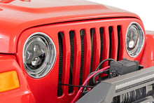 Load image into Gallery viewer, Headlights DRL Halo LED 7 Inch 97-06 Jeep Wrangler TJ 4WD Rough Country
