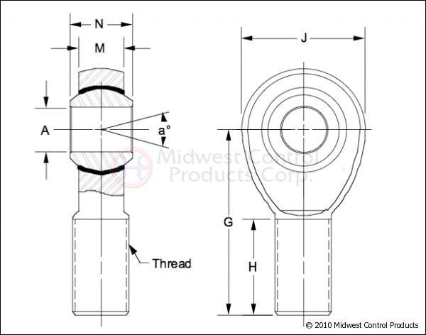 Artec Industries Rod Ends 3/4 in Rod End Kit - Left hand 9/16 in Wide (Reverse) Artec Industries - RE1202L