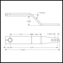 Load image into Gallery viewer, Antirock Fabricated Steel Sway Bar Arms, 15.2 in. Long, 2.5 in. Offset Bend, 3 Holes RockJock 4x4