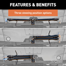 Load image into Gallery viewer, Curt Rambler Steel RV Tow Bar 7500 Lbs. 2 Inch Shank) Includes Tow Bar Safety Cables Hitch Pin and Clip RockJock 4X4