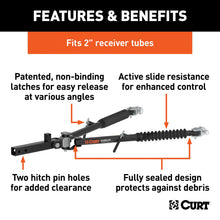 Load image into Gallery viewer, Curt Rambler Steel RV Tow Bar 7500 Lbs. 2 Inch Shank) Includes Tow Bar Safety Cables Hitch Pin and Clip RockJock 4X4
