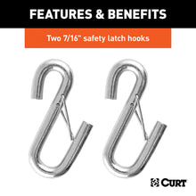 Load image into Gallery viewer, Curt Towing Safety Cable Kit (44 1/2 Inch Long w/ 2 Snap Hooks 5000 lbs. 2-Pack) RockJock 4X4