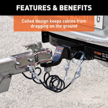 Load image into Gallery viewer, Curt Towing Safety Cable Kit (44 1/2 Inch Long w/ 2 Snap Hooks 5000 lbs. 2-Pack) RockJock 4X4