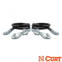 Load image into Gallery viewer, Curt Towing Safety Cable Kit (44 1/2 Inch Long w/ 2 Snap Hooks 5000 lbs. 2-Pack) RockJock 4X4