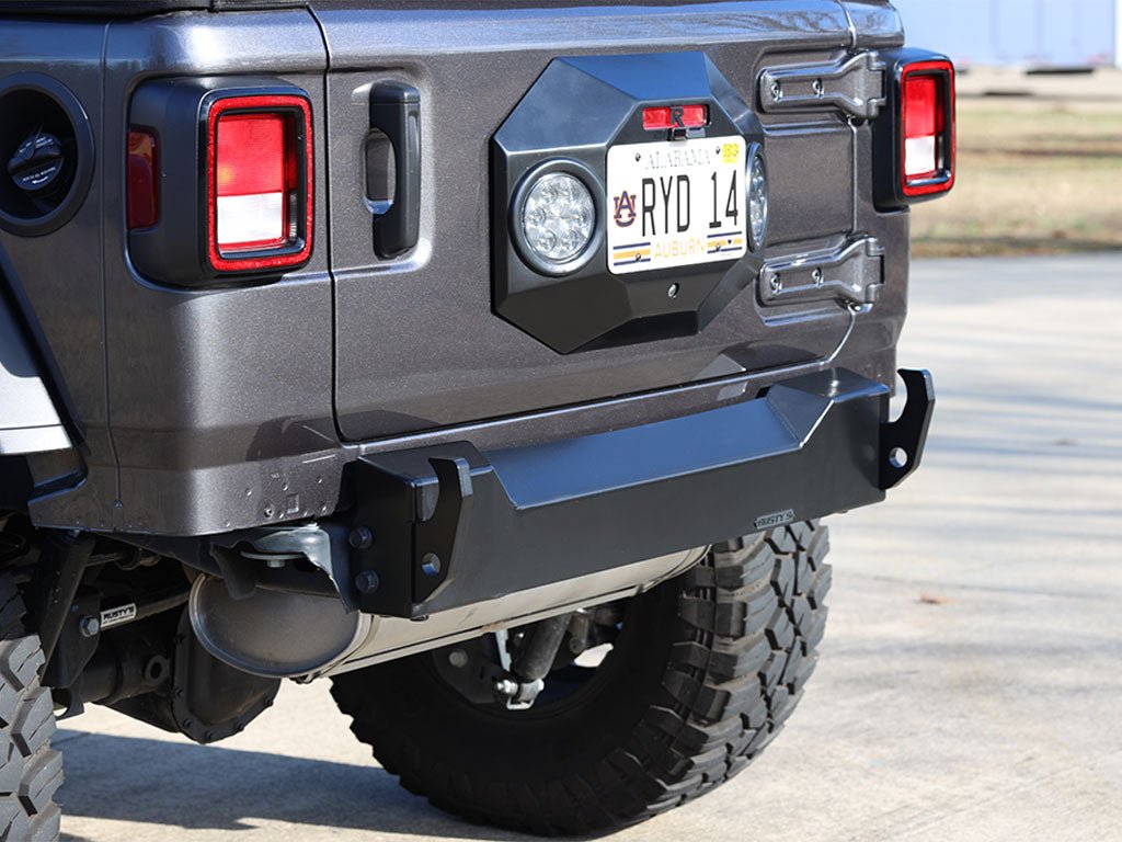 Rusty's Off Road Products Includes Backup Sensor Provisions / D-Ring Mount with Hook Style Mounts Rusty's Xtreme Trail Stubby Rear Bumper - JL Wrangler