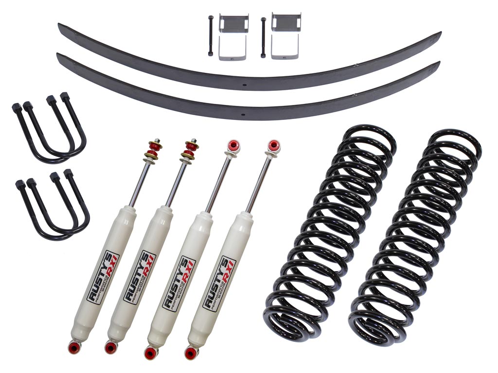 Rusty's Off Road Products RX100 Series (SKU: RX-27 / RX-26) / Dana 35 / Dana 44 Rusty's XJ Cherokee 2" Add-A-Leaf Kit