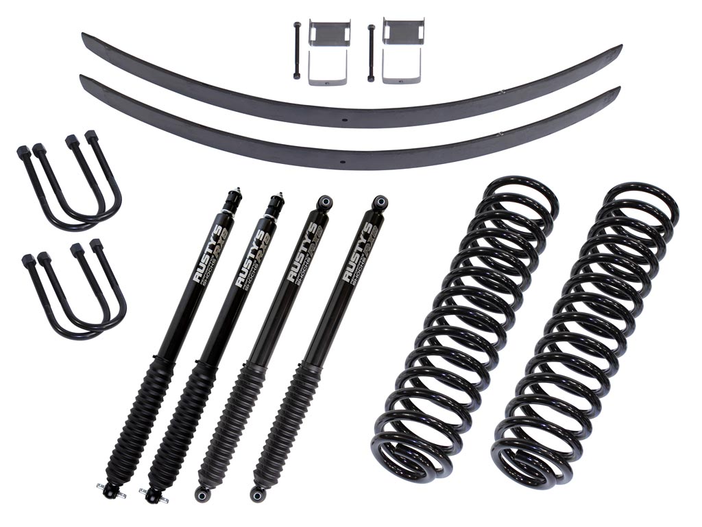 Rusty's Off Road Products RX800 Series (SKU: R-827 / R-864) / Dana 35 / Dana 44 Rusty's XJ Cherokee 2" Add-A-Leaf Kit