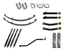 Load image into Gallery viewer, Rusty's Off Road Products RX800 Series (SKU: R-827 / R-826) / Adjustable Control Arms with Forged Rubber Ends (SKU: RC-CA211-UV / RC-CA221-UV) / Dana 35 / Dana 44 (SKU: RC-UB-2) Rusty's XJ Cherokee 3" Advanced Kit