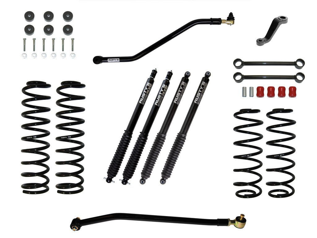 Rusty's Off Road Products RX800 Series (SKU: R-827 / R-864) / Standard (150lb/in) (SKU: RC-CS300-TJ) Rusty's TJ/LJ Wrangler 3" Starter Kit