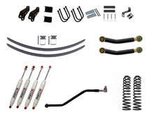 Load image into Gallery viewer, Rusty's Off Road Products RX100 Series (SKU: RX-36 / RX-13) / Adjustable Control Arms with Forged Flex Ends (SKU: RC-CA411-UV) / Dana 35 / Dana 44 (SKU: RC-UB-2) Rusty's XJ Cherokee 4.5" Add-A-Leaf Kit