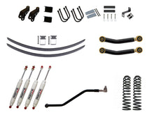 Load image into Gallery viewer, Rusty's Off Road Products RX100 Series (SKU: RX-36 / RX-13) / Adjustable Control Arms with Forged Rubber Ends (SKU: RC-CA211-UV) / Dana 35 / Dana 44 (SKU: RC-UB-2) Rusty's XJ Cherokee 4.5" Add-A-Leaf Kit