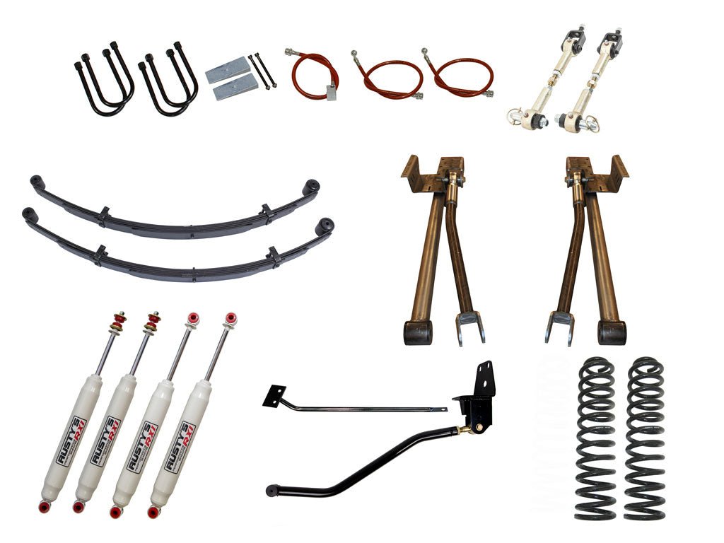 Rusty's Off Road Products RX100 Series (SKU: RX-36 / RX-13) / Competition 4 Link (SKU: RK-CS10-XJ) / Dana 35 / Dana 44 (SKU: RC-UB-2) Rusty's XJ Cherokee 4.5" Long Travel Kit