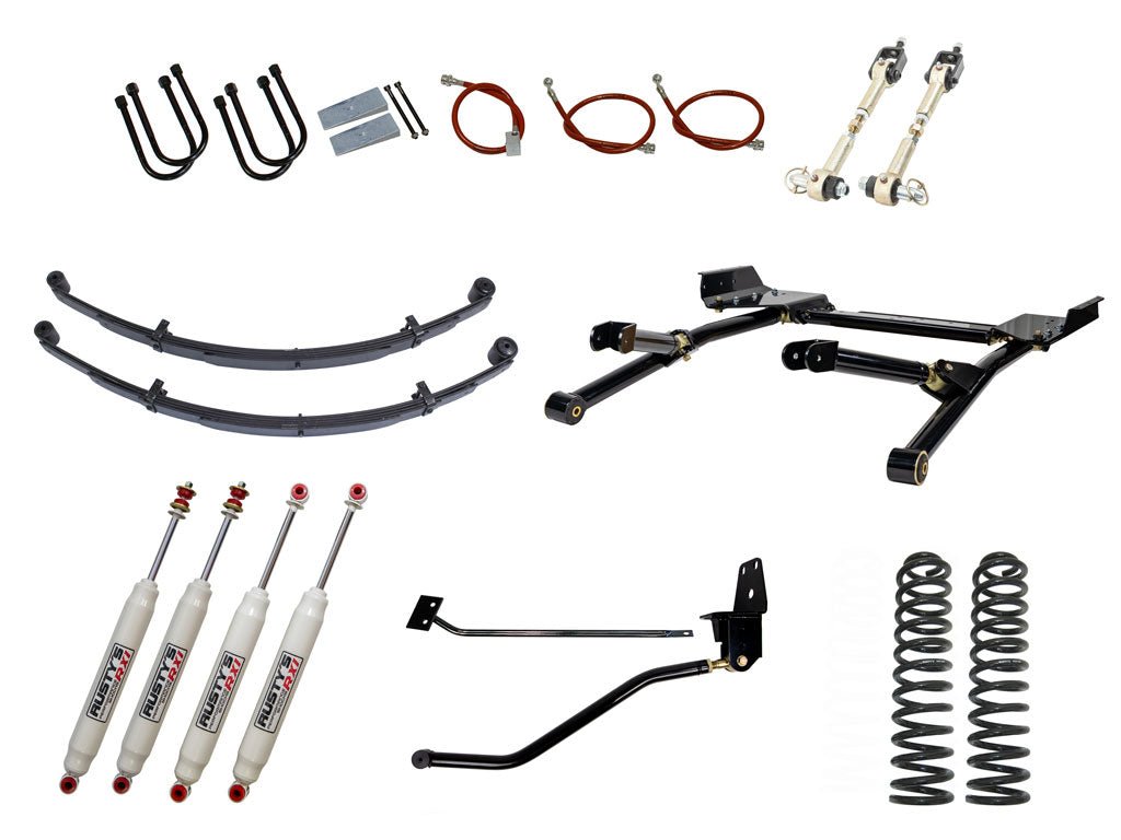 Rusty's Off Road Products RX100 Series (SKU: RX-36 / RX-13) / Radius Arm (SKU: RK-LT10-XJ-STD) / Dana 35 / Dana 44 (SKU: RC-UB-2) Rusty's XJ Cherokee 4.5" Long Travel Kit