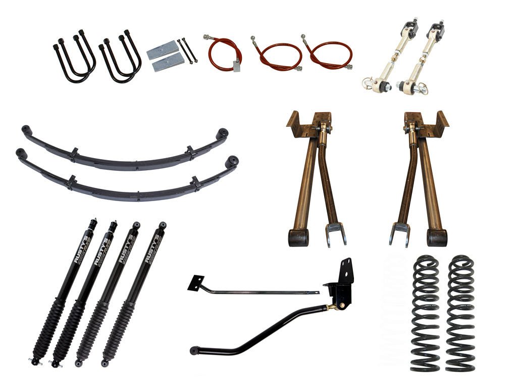 Rusty's Off Road Products RX800 Series (SKU: R-836 / R-813) / Competition 4 Link (SKU: RK-CS10-XJ) / Dana 35 / Dana 44 (SKU: RC-UB-2) Rusty's XJ Cherokee 4.5" Long Travel Kit