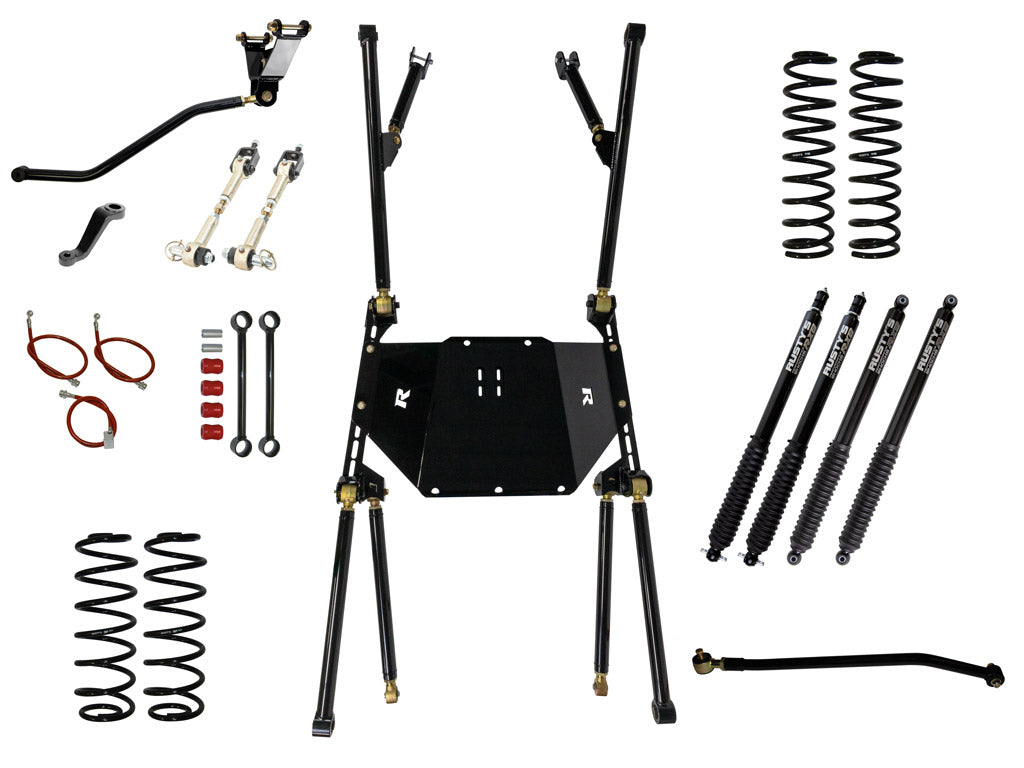 Rusty's Off Road Products RX800 Series (SKU: R-816 / R-811) / '03-'06 LJ / Standard Clearance Front and Rear Lower Control Arms (SKU: RC-CA311-UV / RC-CA312-LJ) Rusty's LJ UNLIMITED 5.5" Long Travel Kit (LWB ONLY)