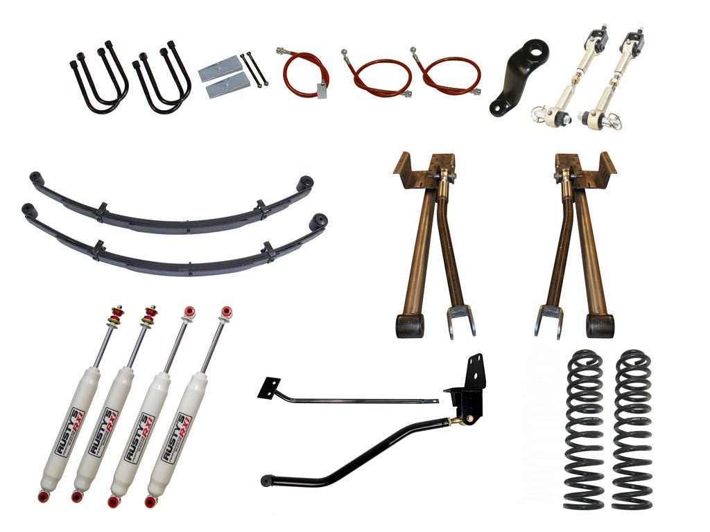 Rusty's Off Road Products RX100 Series (SKU: RX-16 / RX-11) / Competition 4 Link (SKU: RK-CS10-XJ) / Dana 35 / Dana 44 (SKU: RC-UB-2) Rusty's XJ Cherokee 6.5" Long Travel Kit