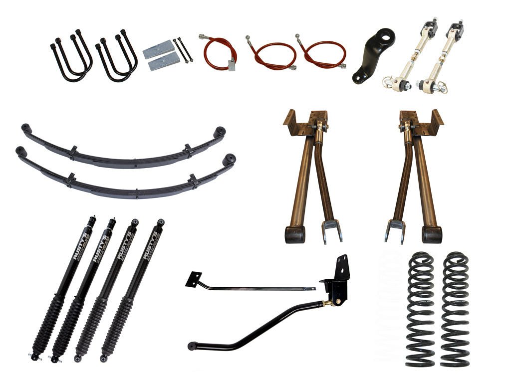 Rusty's Off Road Products RX800 Series (SKU: R-816 / R-811) / Competition 4 Link (SKU: RK-CS10-XJ) / Dana 35 / Dana 44 (SKU: RC-UB-2) Rusty's XJ Cherokee 6.5" Long Travel Kit