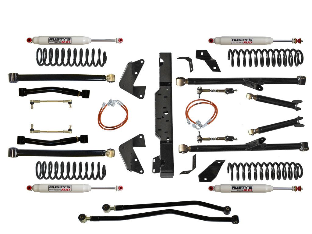 Rusty's Off Road Products RX100 Series (SKU: RX-16 / RX-11) / 2007-2010 JK Wrangler Rusty's JK Wrangler 5.75" Bolt-On Long Travel Kit
