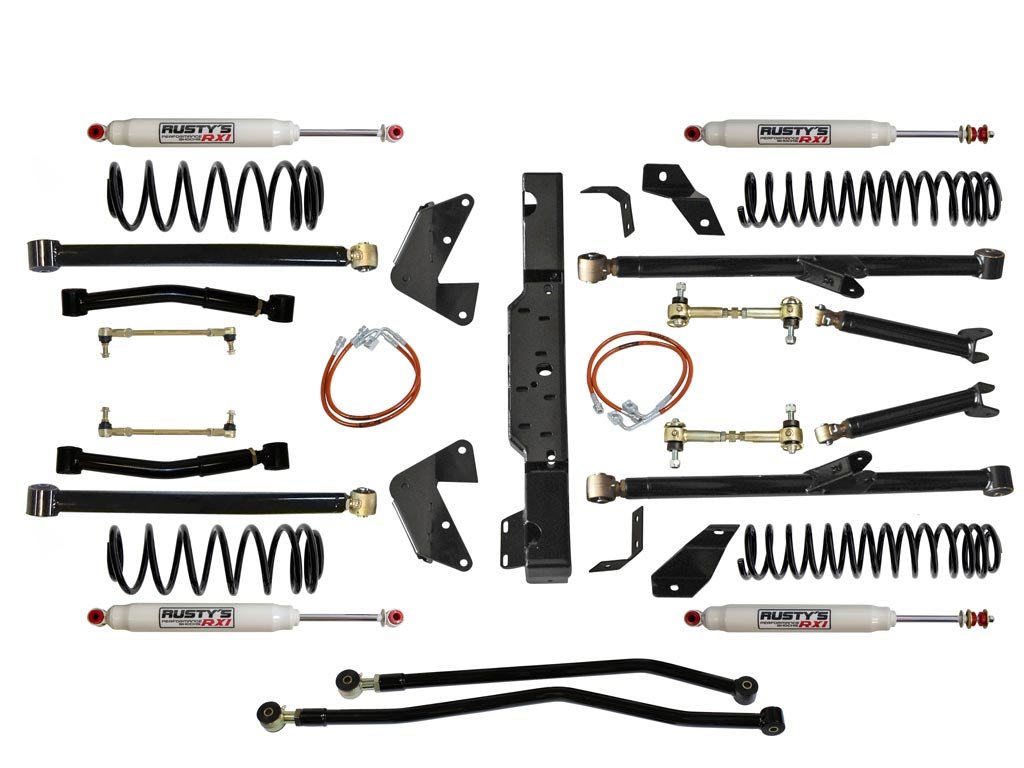 Rusty's Off Road Products RX100 Series (SKU: RX-16 / RX-13) / 2007-2010 JK Wrangler Rusty's JK Wrangler 4.5" Bolt-On Long Travel Kit