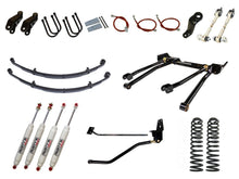 Load image into Gallery viewer, Rusty's Off Road Products RX100 Series (SKU: RX-16 / RX-11) / Standard 4 Link (SKU: RK-LT14-XJ-STD) / Dana 35 / Dana 44 (SKU: RC-UB-2) Rusty's XJ Cherokee 6.5" Long Travel Kit with 4.5" Rear Leaf Springs and 1.5" Extended Shackles