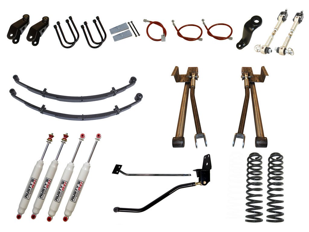 Rusty's Off Road Products RX100 Series (SKU: RX-16 / RX-11) / Competition 4 Link (SKU: RK-CS10-XJ) / Dana 35 / Dana 44 (SKU: RC-UB-2) Rusty's XJ Cherokee 8" Long Travel Kit