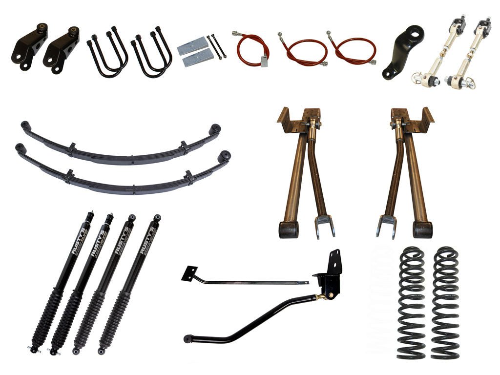 Rusty's Off Road Products RX800 Series (SKU: R-816 / R-811) / Competition 4 Link (SKU: RK-CS10-XJ) / Dana 35 / Dana 44 (SKU: RC-UB-2) Rusty's XJ Cherokee 8" Long Travel Kit