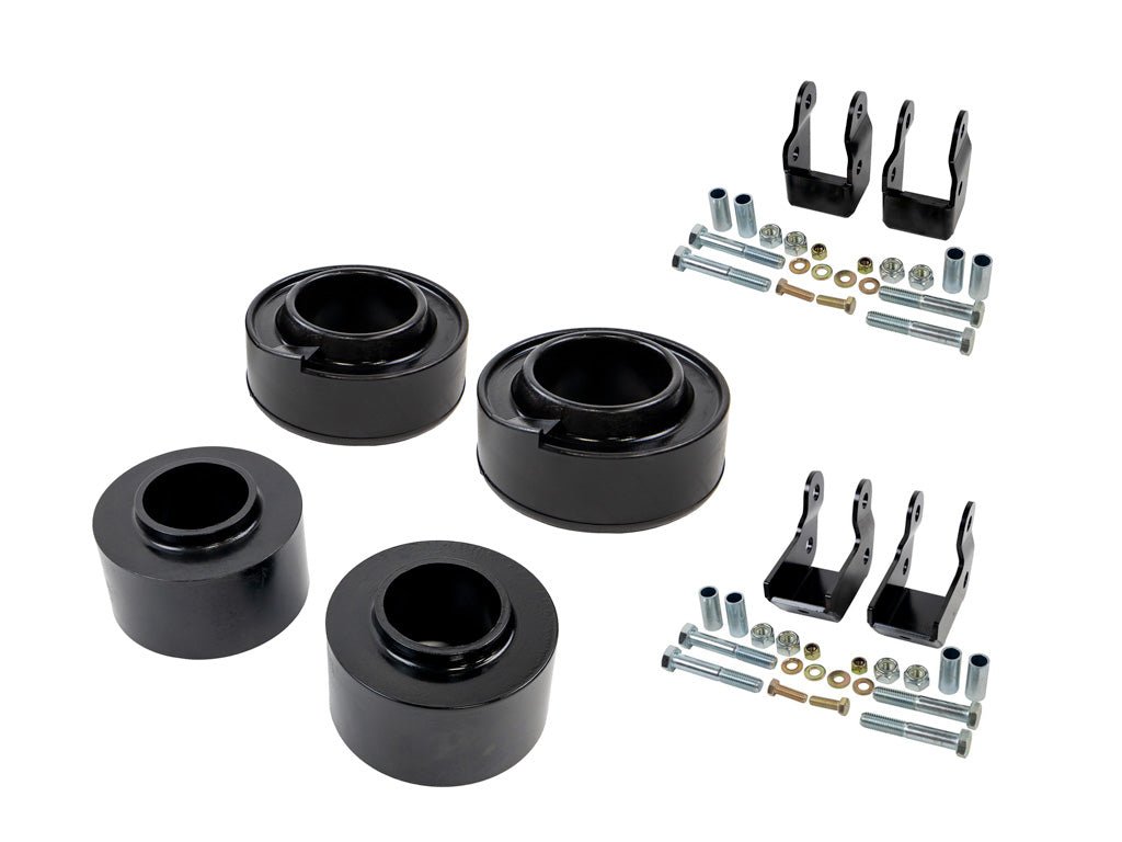 Rusty's Off Road Products Shock Extension Brackets (SKU: RC-SBF1100-JLJT / RC-SBR1160-JT) Rusty's JT Gladiator 2" Budget Boost Kit