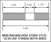 Load image into Gallery viewer, Dana 60 ARP High Steer Studs and Nuts 4 Pack Kit Artec Industries