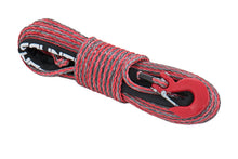 Load image into Gallery viewer, Synthetic Rope 85 Feet Rated Up to 16,000 Lbs 3/8 Inch Includes Clevis Hook and Protective Sleeve Red/Grey Combo Rough Country