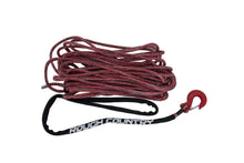Load image into Gallery viewer, Synthetic Rope 85 Feet Rated Up to 16,000 Lbs 3/8 Inch Includes Clevis Hook and Protective Sleeve Red/Grey Combo Rough Country