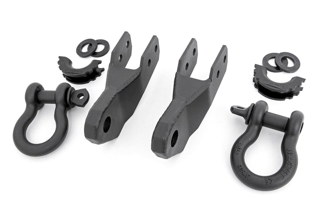 Rough Country Tow Hook GM Tow Hook to Shackle Conversion Kit w/D-Rings and Rubber Isolators (15-20 Canyon/Colorado) Rough Country - RS167