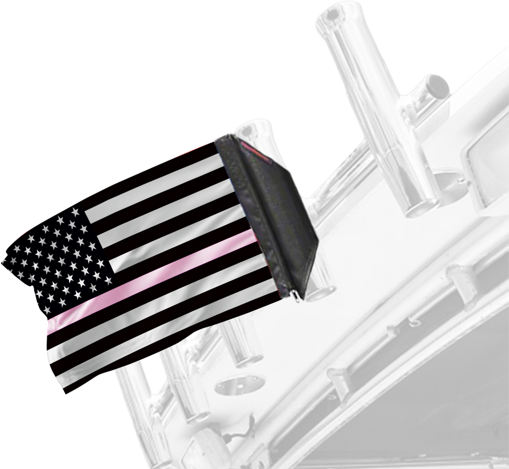 USA Subdued Thin Pink Line 12"x18" Forever Wave Flag