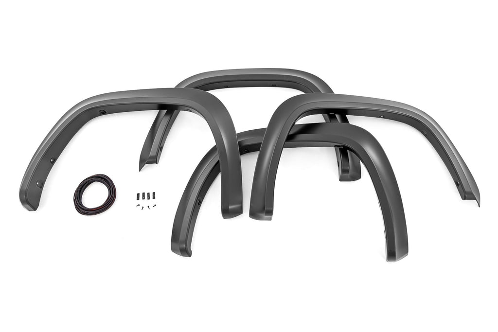 Rough Country Fender Flares Sport Style Fender Flares Gloss Black Toyota Tundra 2WD/4WD (22-23) Rough Country - S-T42211-RCGB