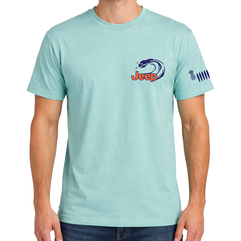 Mens Oversized T-Shirt Jeep® Wrangler Beachin' Good Time - Pool Blue