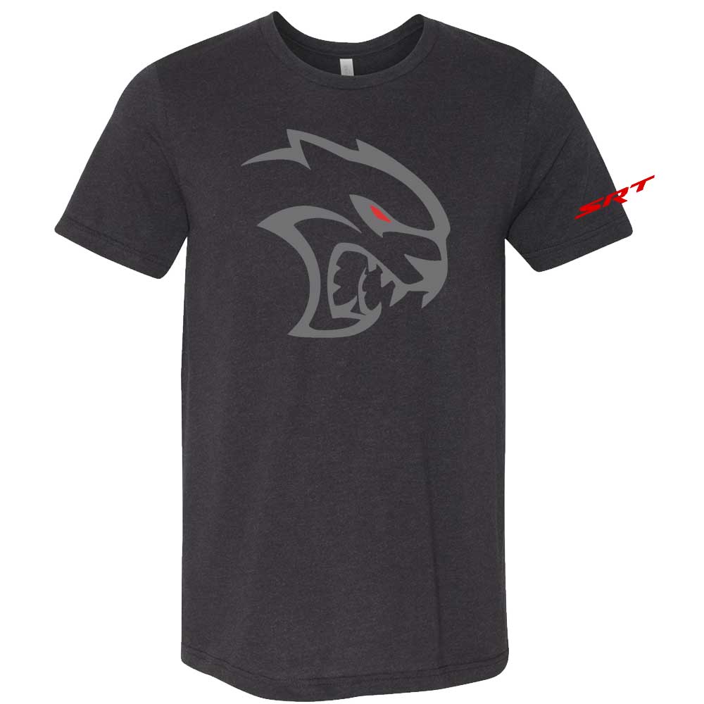 Mens T-Shirt Dodge SRT Hellcat REDEYE - Heather Black Triblend