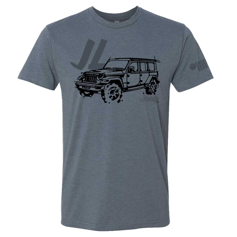 Mens T-Shirt Jeep® JL Wrangler - LDD Series - Triblend Indigo Blue