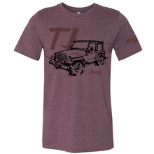 Load image into Gallery viewer, Mens T-Shirt Jeep® TJ Wrangler - LDD Series - Triblend Burgundy