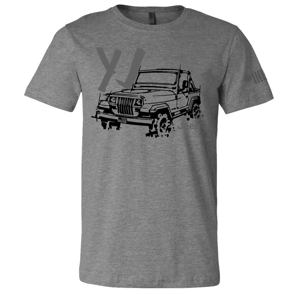 Mens T-Shirt Jeep® Wrangler YJ - LDD Series - Triblend Grey
