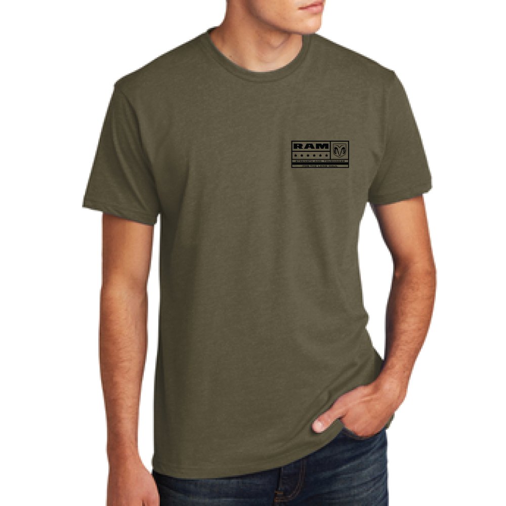 Mens T-Shirt RAM Label (Military Green)