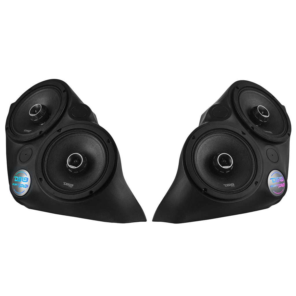 Polaris Slingshot Front Fender Dual 8" Speaker Pods With Digital LED Lighting