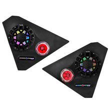 Load image into Gallery viewer, Polaris Slingshot Front Kick Empty Panel Pods With Digital LED Lights fits 2 x 6.5" Speakers and 2 x 3.8" Bullet Tweeters | 2015 - Current