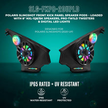 Load image into Gallery viewer, Polaris Slingshot Front Kick Panel Speaker Pods – Loaded with 8" NXL-IQ8/BK Speakers, PRO-TW1LD Tweeters &amp; Digital LED Lights | 2020 - Current