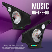 Load image into Gallery viewer, Polaris Slingshot Front Kick Panel Speaker Pods – Empty Enclosure for 8" Speakers and 3.8" Tweeters | 2020 - Current