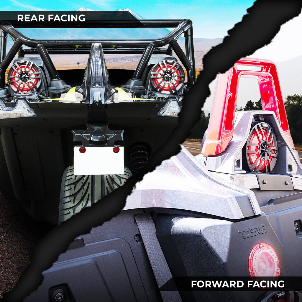 Polaris Slingshot Headrest 4 x 6.5"  Enclosure With 4 x NXL-6/BK | 2015 - Current