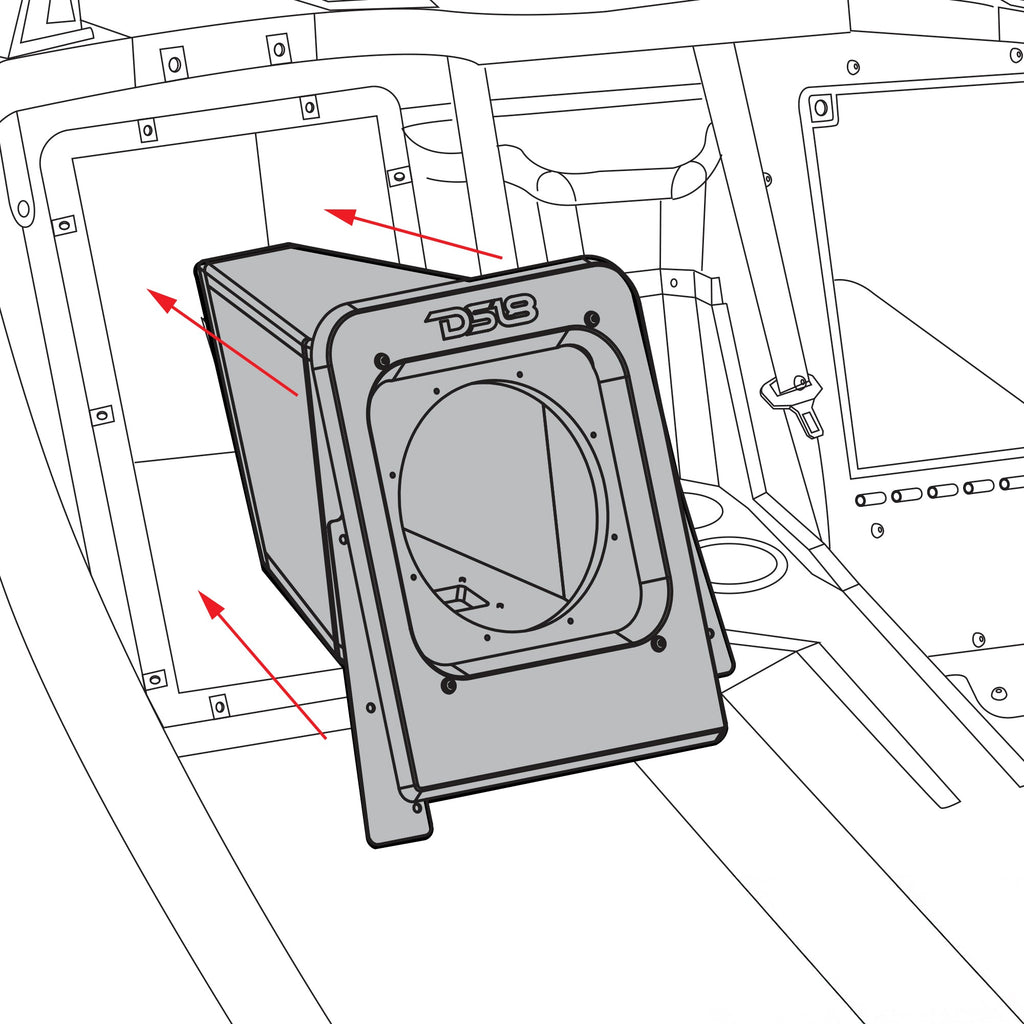 Polaris Slingshot Rear Sealed 10" Subwoofer Enclosure | Fits Either Passenger or Driver Side | 2015 - Current