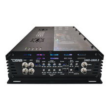 Load image into Gallery viewer, SMD 5-Channel Amplifier with VM-1 Voltmeter and Digital LED Lights 4 x 250W at 2-Ohm Class AB + 1 x 1800W at 1-Ohm Class D - Steve Meade Designs