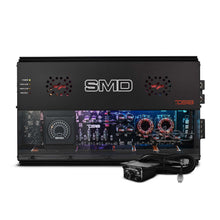Load image into Gallery viewer, SMD 4-Channel Class AB Amplifier  with VM-1 Voltmeter and Digital LED Lights 4 x 500W at 2-Ohm - Steve Meade Designs