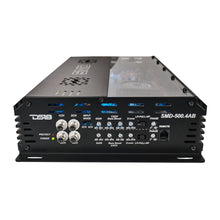Load image into Gallery viewer, SMD 4-Channel Class AB Amplifier  with VM-1 Voltmeter and Digital LED Lights 4 x 500W at 2-Ohm - Steve Meade Designs
