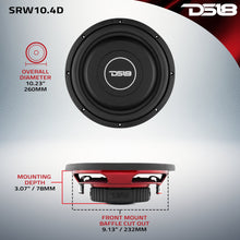 Load image into Gallery viewer, SRW Shallow-Mount 10" Subwoofer 200 Watts Rms DVC 4-Ohm
